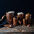 Copper Kitchen Canisters - Small Set, 3 Pieces