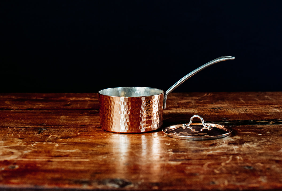 Petite French Copper Butter Pot with lid